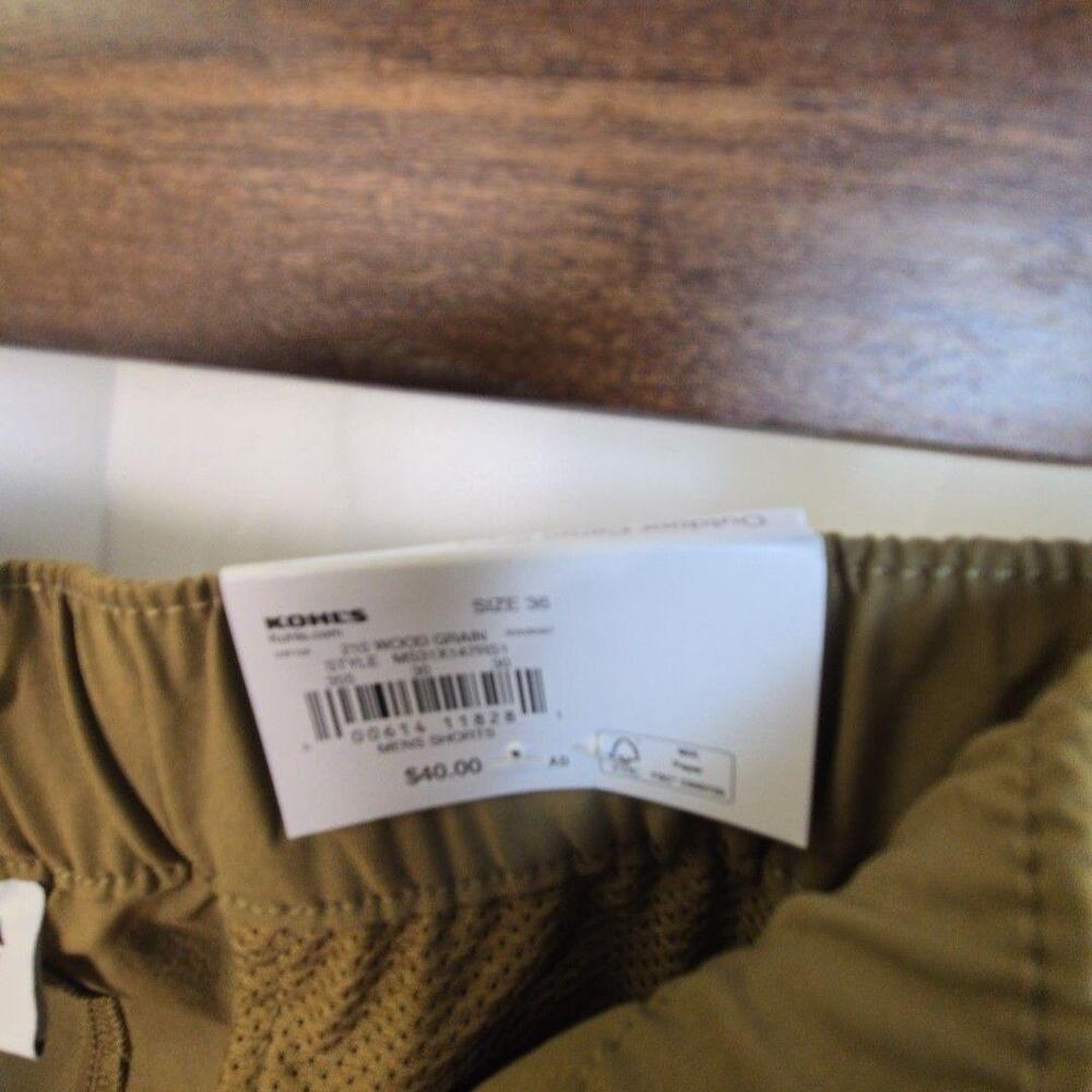 Sonoma Goods For Life Shorts Mens 36 Beige Cargo Quick Dry Stretch Belted - Picture 14 of 15